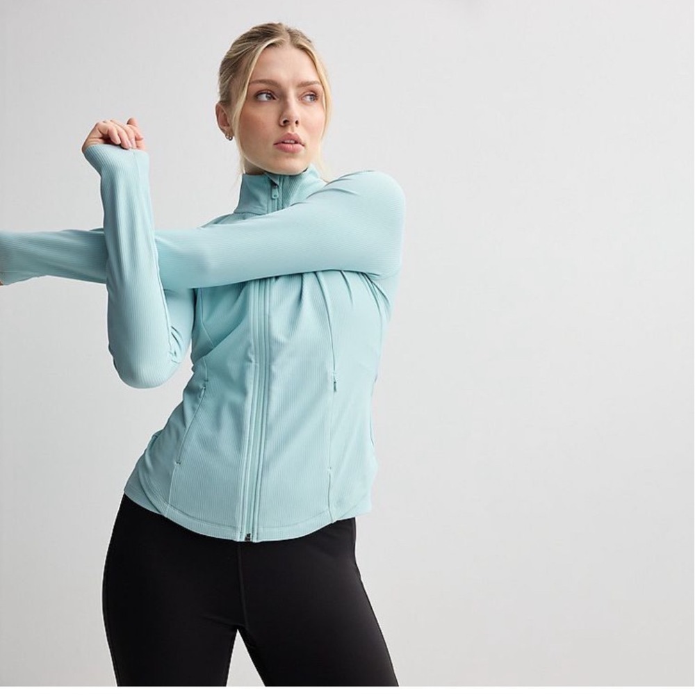 Tek Gear Adaptive Full Zip Workout Jacket Womens XL Teal Blue NWT WT34A200RS
